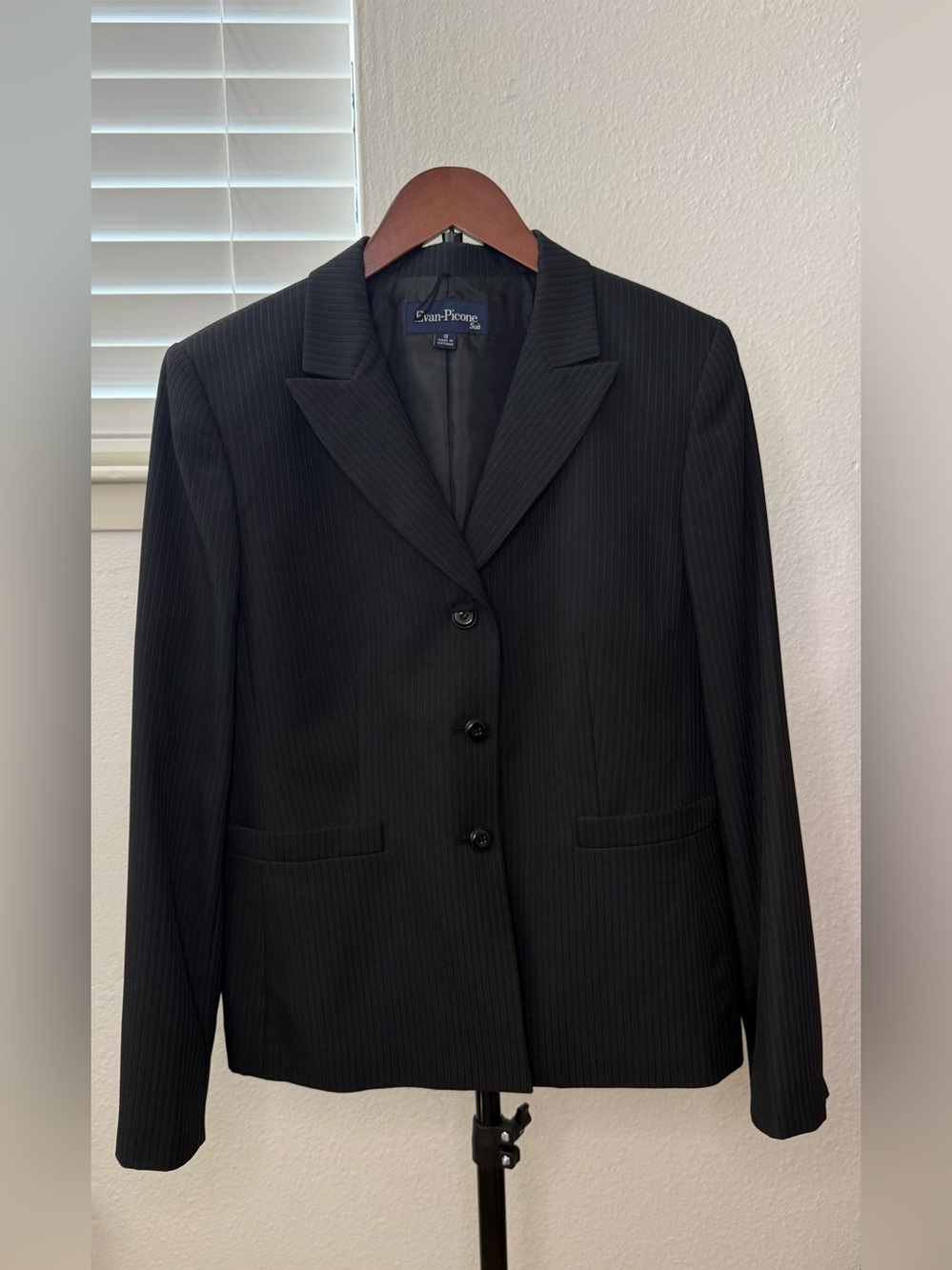 Vintage Evan Picone Black Label Pinstripe Blazer with skirt